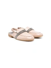 Brunello Cucinelli Embellished Sling-back Ballerinas In Pink