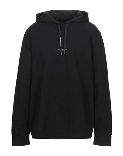 Armani Exchange Hooded Sweatshirt In Black