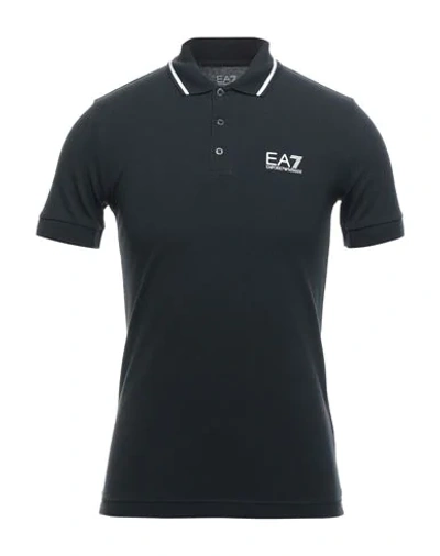 Ea7 Polo Shirts In Dark Blue