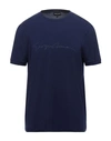 Giorgio Armani T-shirts In Bright Blue