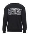 Armani Exchange Sweatshirts In Black