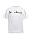 Aries No Problemo-print Cotton-jersey T-shirt In White