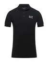 Ea7 Polo Shirts In Black