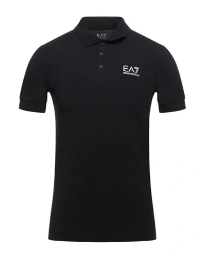 Ea7 Polo Shirts In Black