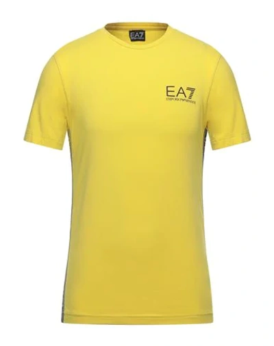 Ea7 T-shirts In Yellow