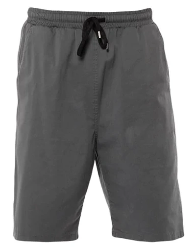 Amish Man Shorts & Bermuda Shorts Lead Size Xs Cotton, Elastane In Grey