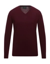 Alan Paine Sweaters In Maroon