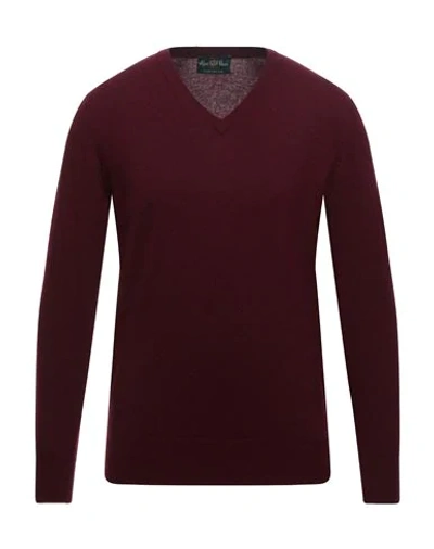 Alan Paine Sweaters In Maroon