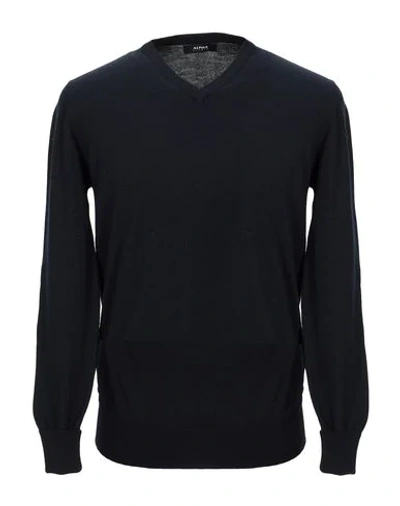 Alpha Studio Sweaters In Blue
