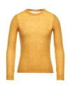 Grey Daniele Alessandrini Sweaters In Ocher