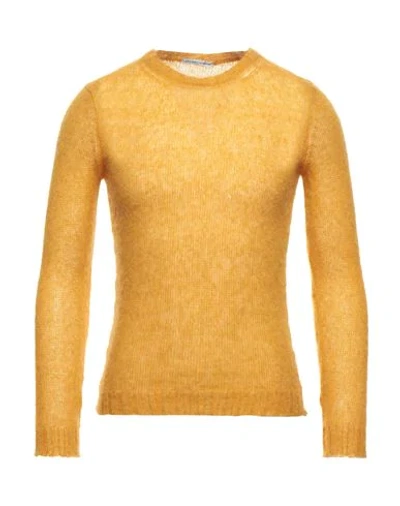 Grey Daniele Alessandrini Sweaters In Ocher