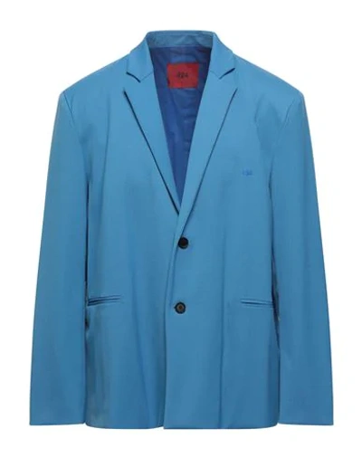 424 Fourtwofour Suit Jackets In Blue