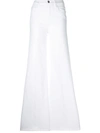 Frame Le High Super Flared Leg Jeans In White