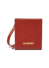 JACQUEMUS LE GADJO' LOGO EMBELLISHED LEATHER POUCH