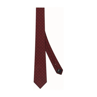 Fendi Silk Tie In Rouge