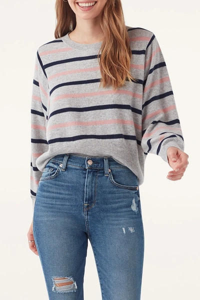 Splendid Striped Pullover Sweater In Hgry/navy