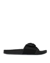 Adidas Originals By Pharrell Williams Adidas Originals Chancletas Hu Man Sandals Black Size 7 Textile Fibers In Black