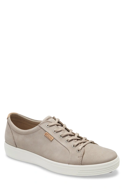 Ecco Soft Vii Lace-up Sneaker In Warm Grey/ Powder New