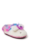 Dearfoams Faux Fur Trimmed Unicorn Clog In Paradise Pink - 00624