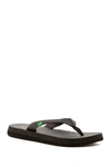 Sanuk Yoga Serenity 4 Zigzag Flip Flop In Blk