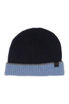 Bruno Magli Cashmere Colorblock Ribbed Knit Beanie In 418nvydn