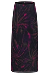 Afrm Felix Print Skirt In Pink Spiral