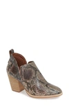 Jeffrey Campbell Rosalee Bootie In Taupe Snake Multi