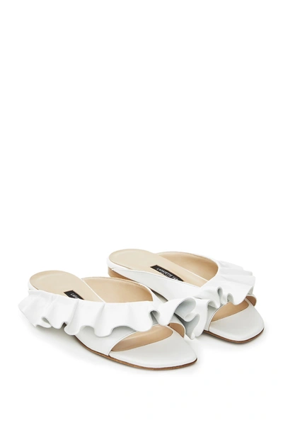 Lafayette 148 Avola Ruffle Sandal In White