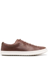 Camper Chasis Leather Sneaker In Dark_brown