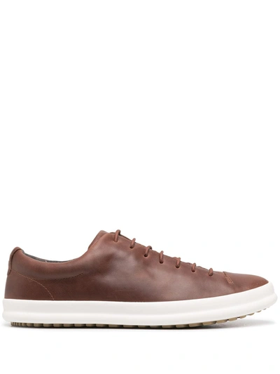 Camper Chasis Leather Trainer In Brown