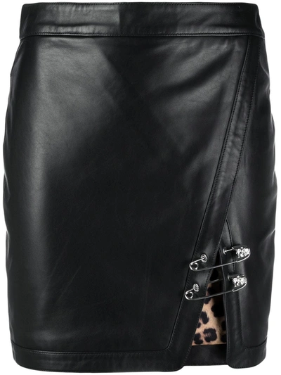 Philipp Plein Safety-pin Mini Skirt In Black
