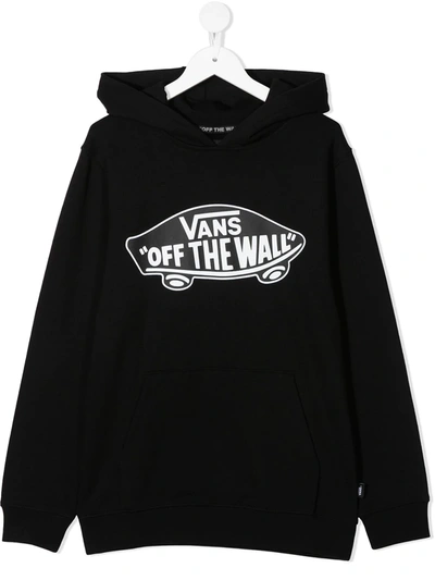 Vans Kids' Logo-print Hoodie In Black