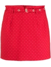 RED VALENTINO DOTTED BELTED SHORTS