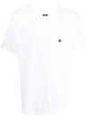 Needles Crew Neck T-shirt With Embroidered Chest Pocket In White