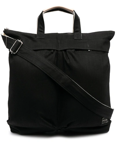 Porter-yoshida & Co Tanker 2 Way Canvas Tote Bag In Black