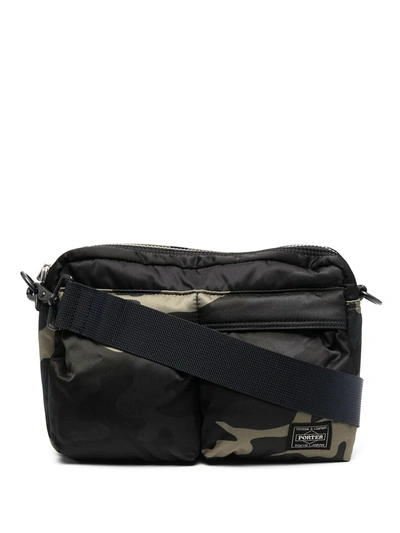 Porter-yoshida & Co Counter Shade Camouflage Print Shoulder Bag In Green