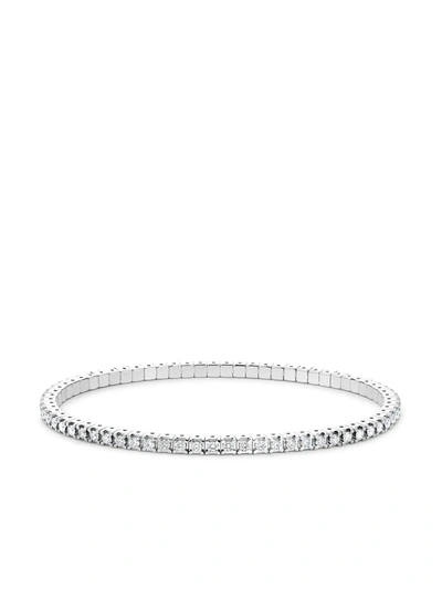 Pragnell 18kt White Gold Diamond Expandable Bracelet In Silver