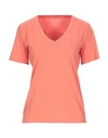 Majestic T-shirts In Salmon Pink