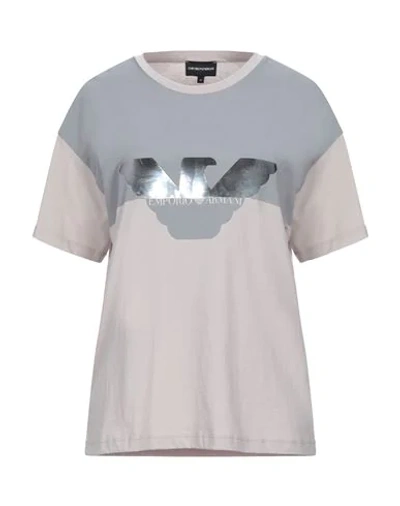 Emporio Armani T-shirts In Beige