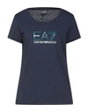 Ea7 T-shirts In Dark Blue