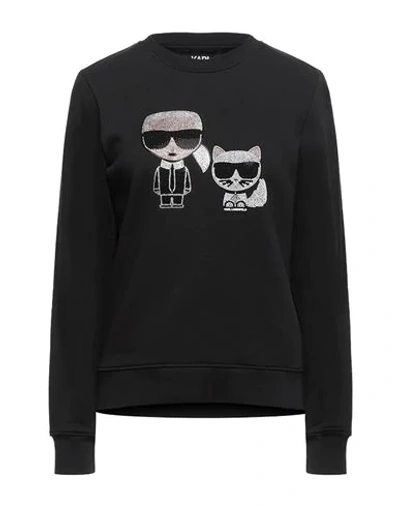 Karl Lagerfeld Sweatshirts In Black