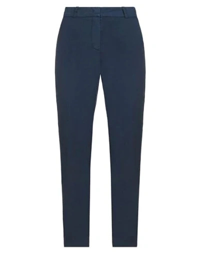 ROSSOPURO ROSSOPURO WOMAN PANTS MIDNIGHT BLUE SIZE 12 COTTON, ELASTANE,13441545NN 1