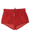 Dsquared2 Shorts & Bermuda Shorts In Brick Red