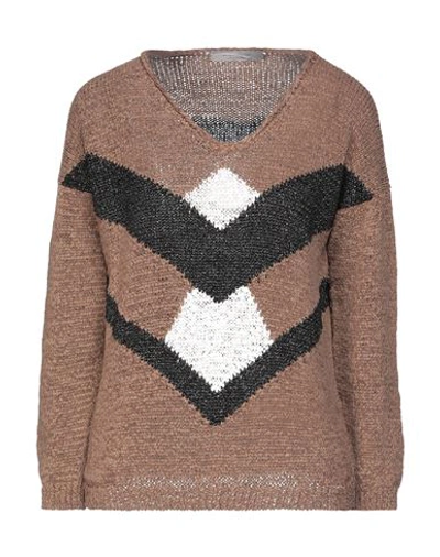 D-exterior Sweaters In Brown