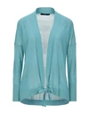 BLUE LES COPAINS BLUE LES COPAINS WOMAN CARDIGAN EMERALD GREEN SIZE 8 VISCOSE, POLYAMIDE, METALLIC FIBER,14108462DA 3