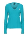 Armani Exchange Sweaters In Turquoise