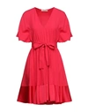 Twinset Woman Mini Dress Fuchsia Size 6 Acetate, Viscose In Pink