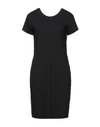 Armani Exchange Short Sheath Dress In Lurex Fabric In Black