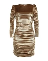 DOLCE & GABBANA DOLCE & GABBANA WOMAN MINI DRESS GOLD SIZE 8 SILK, METALLIC FIBER, ELASTANE,15102508CT 3