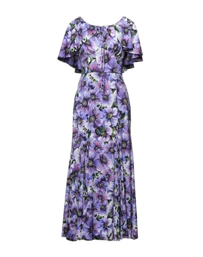 Dolce & Gabbana Long Dresses In Purple